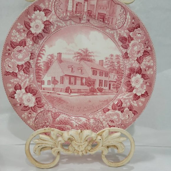 Authentic Original Vintage Style Accents Antique Historic Collectible Plate Home Of Mary The